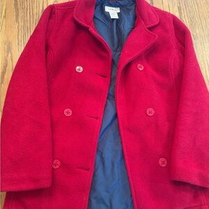 L.L. Bean Vibrant Red Peacoat